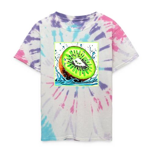 Kiwi Splash of Freshness - Kid's Tie Dye T-Shirt