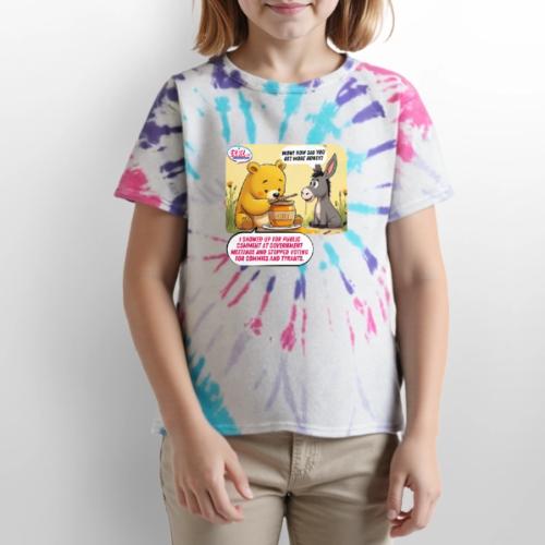 Honey Bear - Fire Tyrants - Kid's Tie Dye T-Shirt
