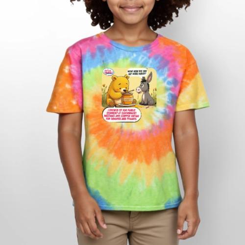 Honey Bear - Fire Tyrants - Kid's Tie Dye T-Shirt