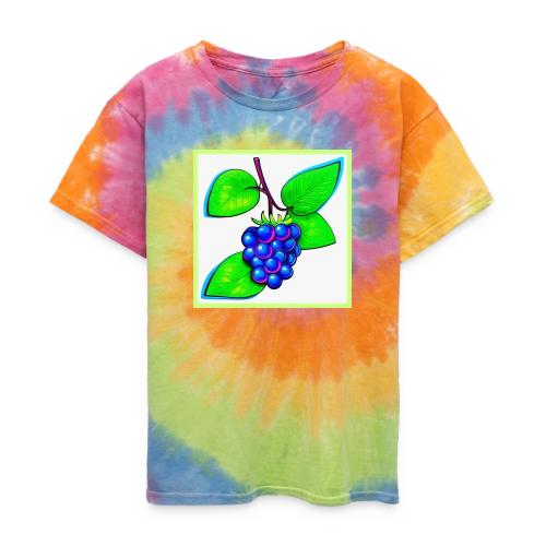 Vibrant Blueberry Pop Art - Kid's Tie Dye T-Shirt