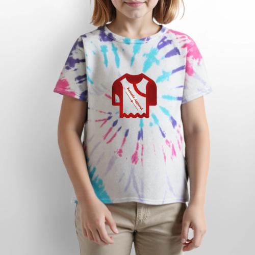 Kenada Logo white spray - Kid's Tie Dye T-Shirt