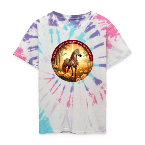 Year of the Horse Guardian T Shirt, Lunar New Year - Kid's Tie Dye T-Shirt