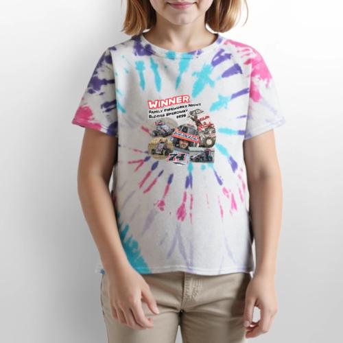 Luke Hall - Eldora Speedway FFN#1 Design 2 - Kid's Tie Dye T-Shirt