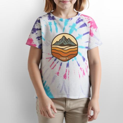 Geology in 5 Mountains - Kid's Tie Dye T-Shirt