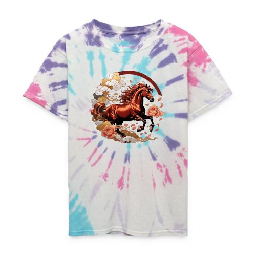Year of the Horse T Shirt, Lunar New Year Gift - Kid's Tie Dye T-Shirt