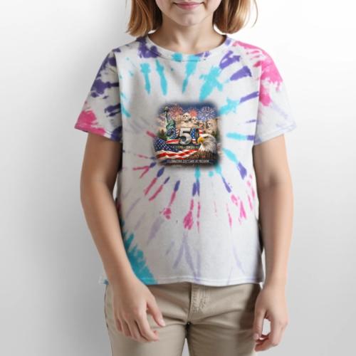 1776-2026 | Celebrating 250 Years of Freedom - Kid's Tie Dye T-Shirt