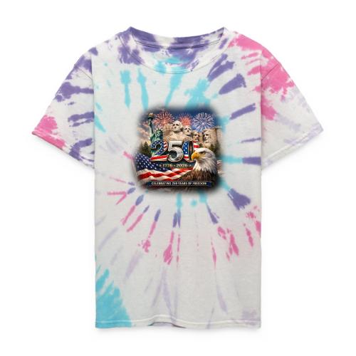 1776-2026 | Celebrating 250 Years of Freedom - Kid's Tie Dye T-Shirt