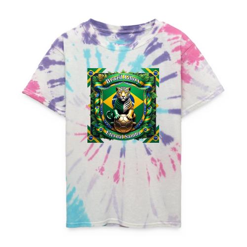 Brazil Jaguar Glory T-Shirt, Flag Pride Badge Gift - Kid's Tie Dye T-Shirt