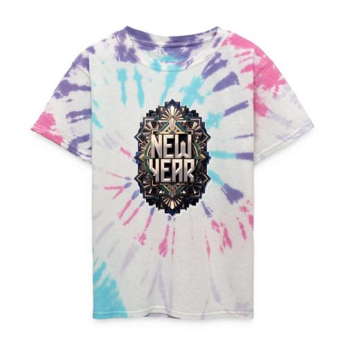 Evergreen New Year T-Shirt - Kid's Tie Dye T-Shirt