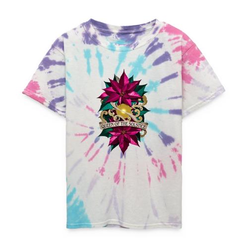 Queen of the Solstice Poinsettia T-Shirt - Kid's Tie Dye T-Shirt