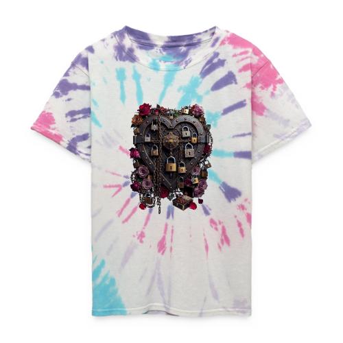My Heart Permanently on Vacation T-Shirt - Kid's Tie Dye T-Shirt