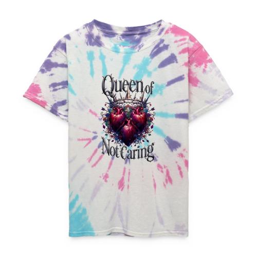 Queen of Not Caring T-Shirt - Kid's Tie Dye T-Shirt