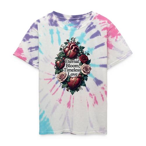 Eternal Bloom Timeless Love Entwined Hearts T-Shir - Kid's Tie Dye T-Shirt