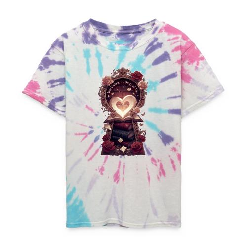 You Unlock the Story of Us Library Gifts T-Shirts - Kid's Tie Dye T-Shirt