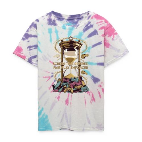Screen Time Referee T Shirt, Fair Play Enforcer - Kid's Tie Dye T-Shirt