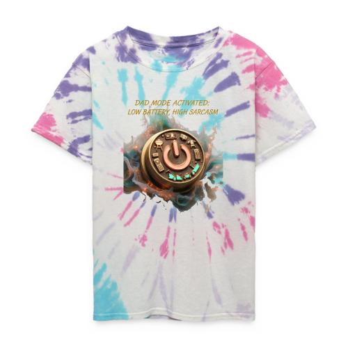 Dad Mode Activated T Shirt, Funny Dad Gift - Kid's Tie Dye T-Shirt