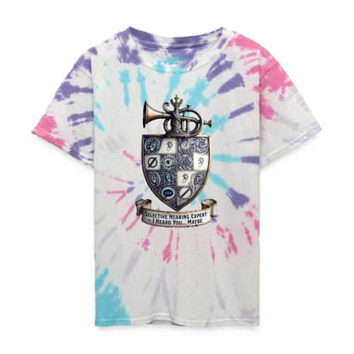 Selective Hearing Expert Crest T Shirt - Kid's Tie Dye T-Shirt