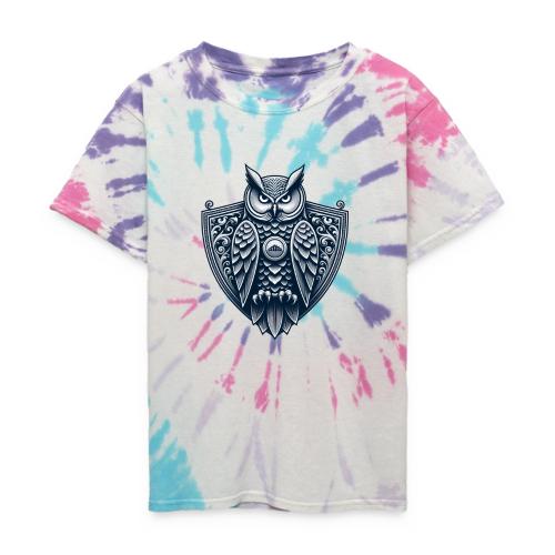 Night Watch Owl T Shirt, Sarcastic Dad Gift - Kid's Tie Dye T-Shirt