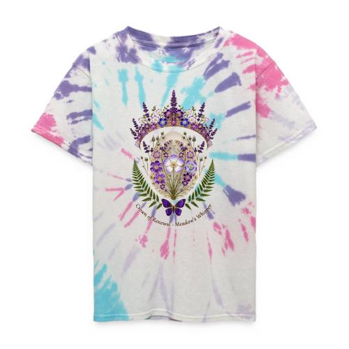 Spring Meadow Crown Tee, Cottagecore Renewal Gift - Kid's Tie Dye T-Shirt