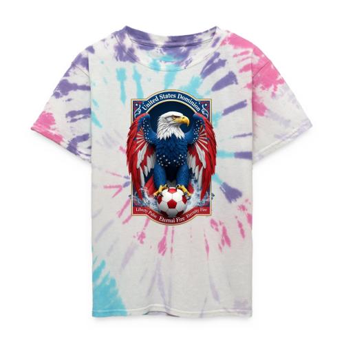USA Eagle Emblem T Shirt, USA Soccer Pride Gift - Kid's Tie Dye T-Shirt