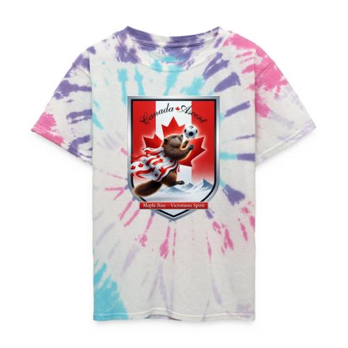 Canada Beaver Ascent T-Shirt, Canadian Pride Gift - Kid's Tie Dye T-Shirt