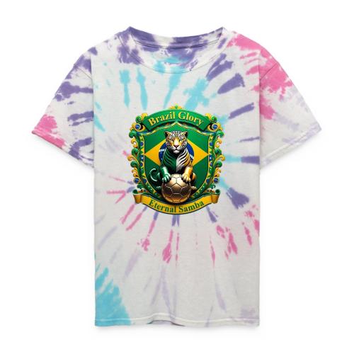 Brazil Jaguar Glory Tee, Brazilian Pride Gift - Kid's Tie Dye T-Shirt