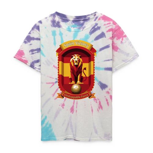 Spain Lion Victory T-Shirt, Flag Pride Crest Gift - Kid's Tie Dye T-Shirt