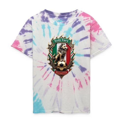 Italy Wolf Fury T-Shirt, Italian Flag Pride Gift - Kid's Tie Dye T-Shirt