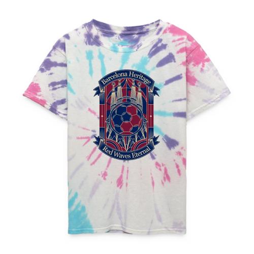 Barcelona Red Heritage T Shirt, Barsa fan Gift - Kid's Tie Dye T-Shirt