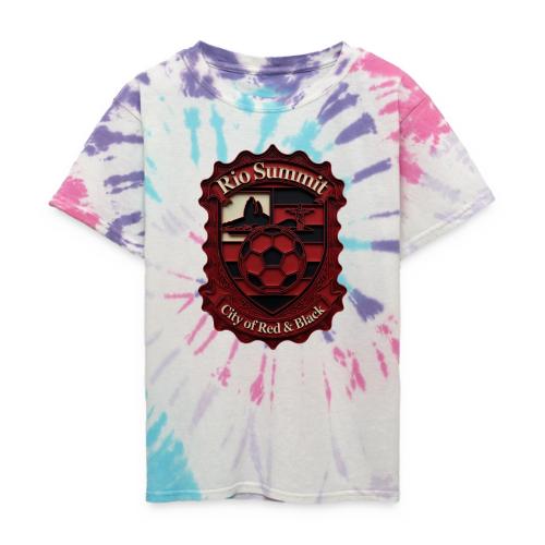 Flamengo Scarlet Summit T-Shirt, Football Gift - Kid's Tie Dye T-Shirt