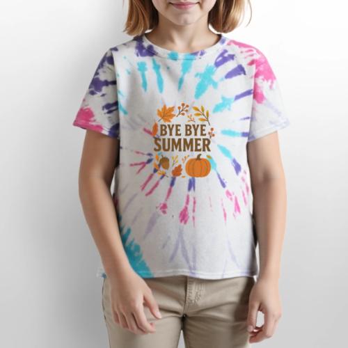 Bye Bye Summer - Kid's Tie Dye T-Shirt