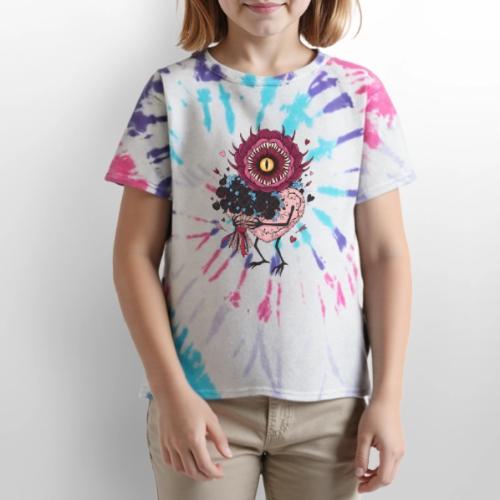 Gothic Valentine Eldritch Bloom – Dark Rom - Kid's Tie Dye T-Shirt
