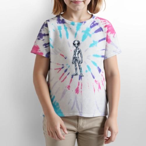 Silver Alien - Kid's Tie Dye T-Shirt