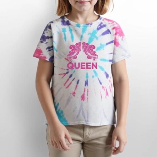 Queenlisse™ Signature Crown T-Shirt – Elegant - Kid's Tie Dye T-Shirt