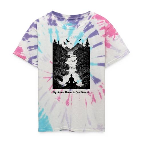 Conditional Inner Peace T-Shirt | Minimalist Zen - Kid's Tie Dye T-Shirt