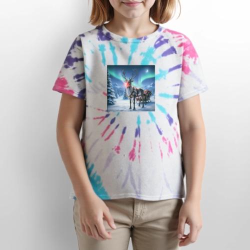 Rudolph the red nosed reindeer - Kid's Tie Dye T-Shirt