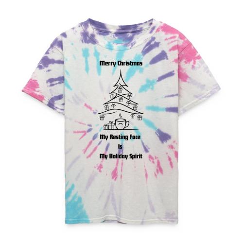 My Resting Face Is My Christmas Spirit T-Shirt - Kid's Tie Dye T-Shirt