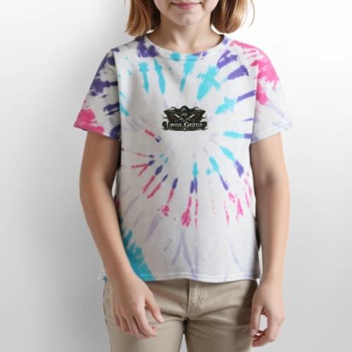 Lovely Grizzly logo - Kid's Tie Dye T-Shirt