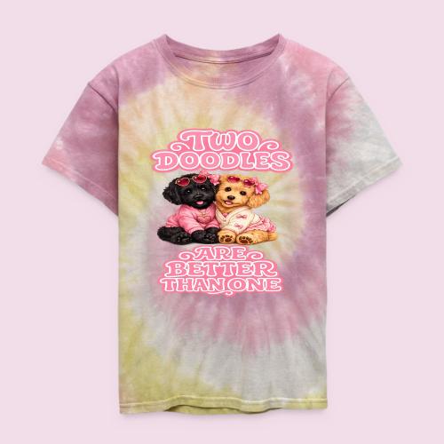 Two Doodles Are Better Than One - Kid's Tie Dye T-Shirt