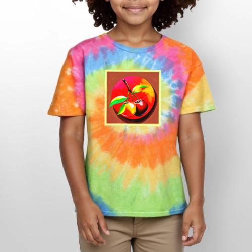 Vibrant Cherry Duo - Kid's Tie Dye T-Shirt