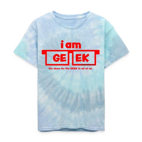 iamGEEK RED - Kid's Tie Dye T-Shirt