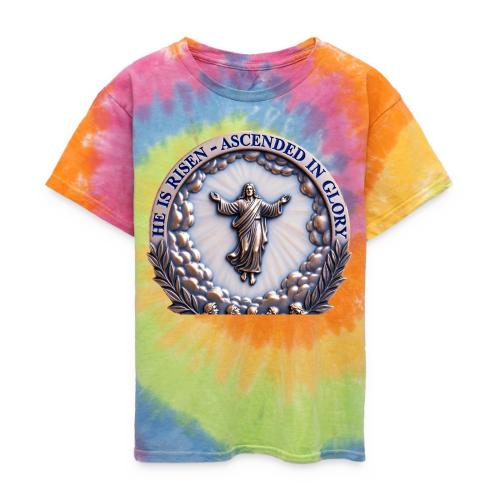 He Is Risen Ascended In Glory T Shirt, Gift - Kid's Tie Dye T-Shirt