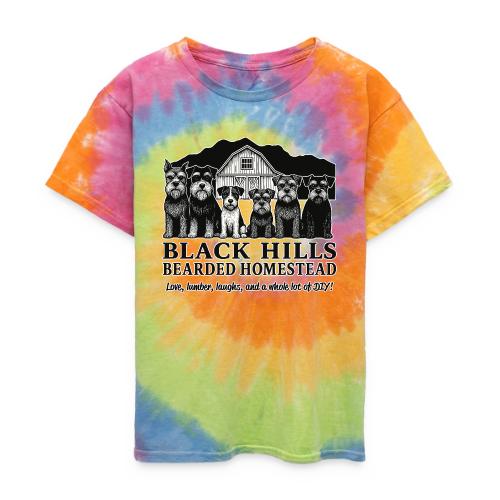 BH Bearded Homestead Logo Merch - Kid's Tie Dye T-Shirt