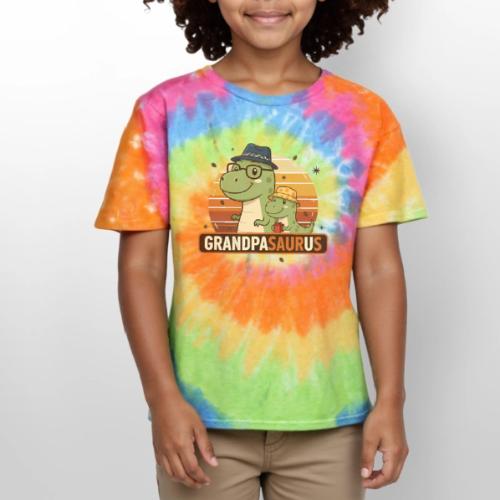 GrandpaSaurus Sunset Duo - Kid's Tie Dye T-Shirt