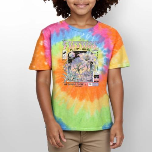 Future Nature Retro-Futuristic - Kid's Tie Dye T-Shirt