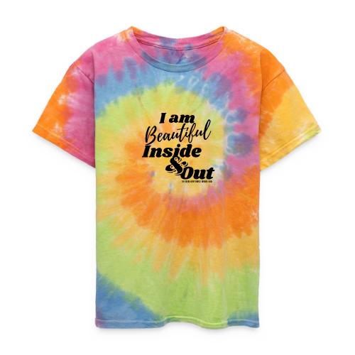 I am Beautiful - Inside and Out | Black Type - Kid's Tie Dye T-Shirt