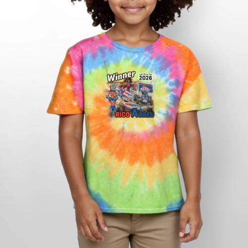 Rico Abreu #LetsRaceTwo Winner - Kid's Tie Dye T-Shirt