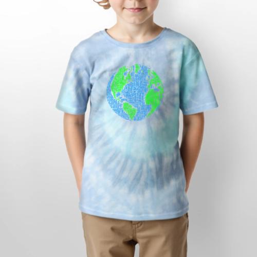 Global PEACE Sphere - Kid's Tie Dye T-Shirt