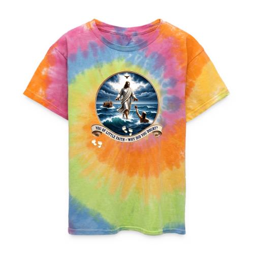 Walking On Water Faith T Shirt, Christian Miracle - Kid's Tie Dye T-Shirt