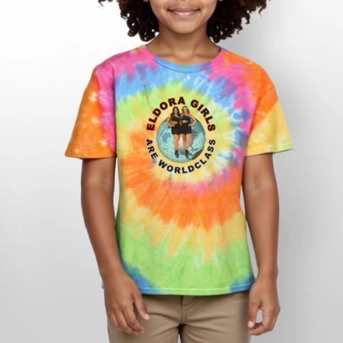 Eldora Girls Are Worldclass - Kid's Tie Dye T-Shirt
